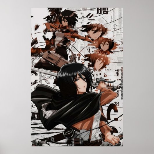 Mikasa Ackerman Attack op Titan Poster (Voorkant)