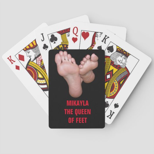 MIKAYLA DE KONINGIN VAN FEET POKERKAARTEN (Achterkant)