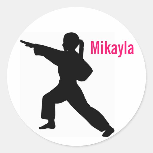 Mikayla wit Martial Arts front staking stickers (Voorkant)