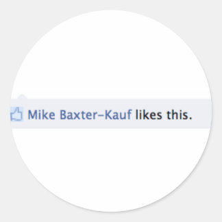 Mike Baxter Kauf houdt van dit-Stickers Ronde Sticker