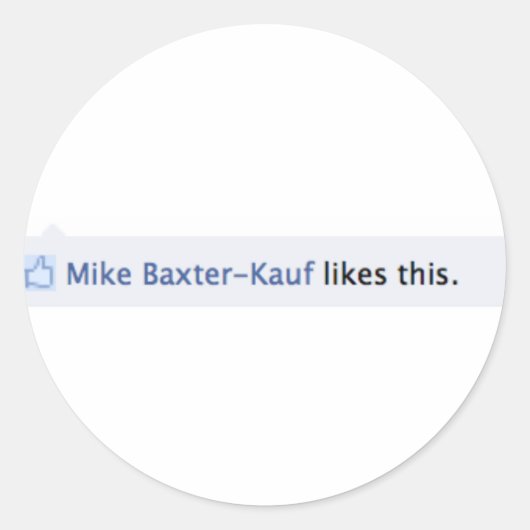 Mike Baxter Kauf houdt van dit-Stickers Ronde Sticker (Voorkant)