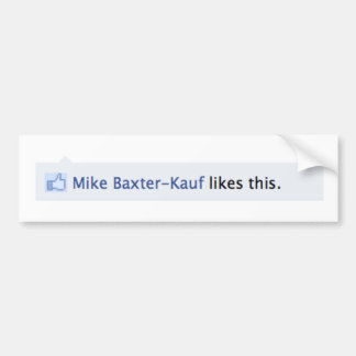 Mike Baxter Kauf vindt dit mooi Bumpersticker