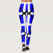 Mike blue white cross leggings (Achterkant)