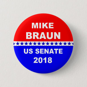 Mike Braun US Senate Indiana Ronde Button 5,7 Cm