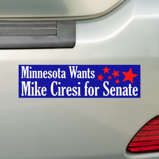 Mike Ciresi voor Senaat Bumpersticker (Op auto)