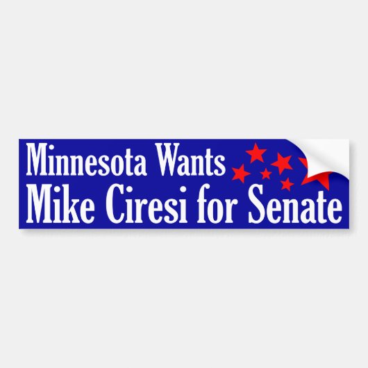 Mike Ciresi voor Senaat Bumpersticker (Voorkant)
