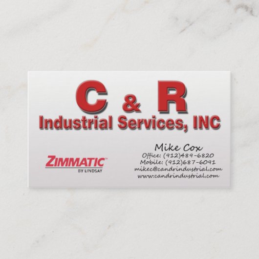 Mike Cox Visitekaartje (Voorkant)