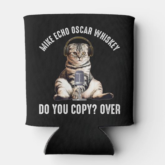 Mike Echo Oscar Whiskey Ham Radio Cat Blikjeskoeler (Achterkant)