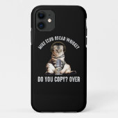 Mike Echo Oscar Whiskey Ham Radio Cat Case-Mate iPhone Case (Achterkant)