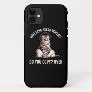 Mike Echo Oscar Whiskey Ham Radio Cat Case-Mate iPhone Case
