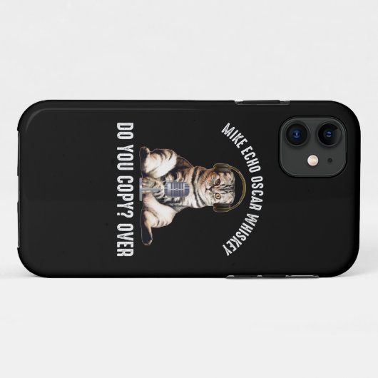 Mike Echo Oscar Whiskey Ham Radio Cat Case-Mate iPhone Case (Achterkant (horizontaal))