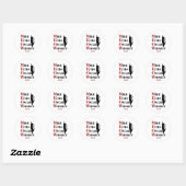 Mike Echo Oscar Whiskey MEOW Cat Ronde Sticker (Vel)