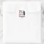 Mike Echo Oscar Whiskey MEOW Cat Ronde Sticker (Tas)