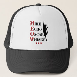 Mike Echo Oscar Whiskey MEOW Cat Trucker Pet