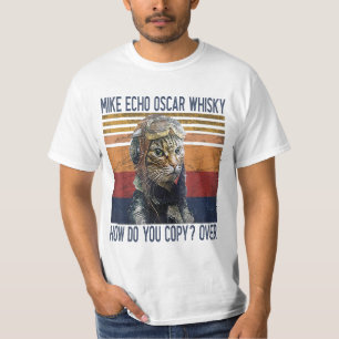 Mike Echo Oscar Whisky Hoe kopieer je Pilot Kat T-shirt
