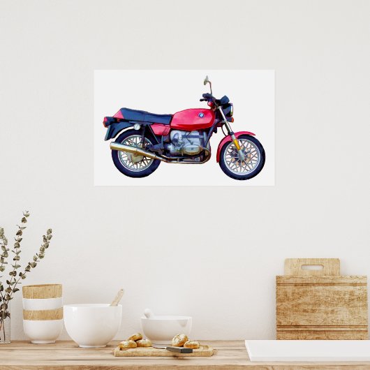 Mike Garrett Motorcycle Poster (Keuken)