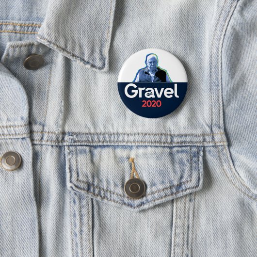 Mike Gravel 2020 Ronde Button 5,7 Cm (In situ)