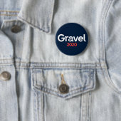 Mike Gravel: Anti-oorlogskandidaat Ronde Button 5,7 Cm (In situ)