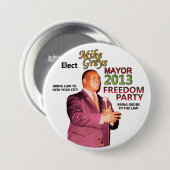 Mike Grays voor NYC Mayor 2013 Ronde Button 7,6 Cm (Voorkant /achterkant)