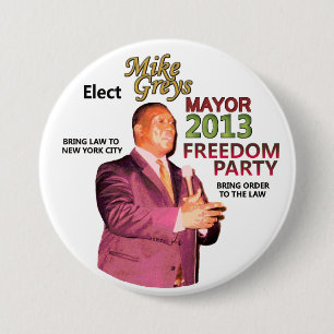 Mike Grays voor NYC Mayor 2013 Ronde Button 7,6 Cm