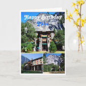 Mike Happy Birthday Ahwahnee Hotel Yosemite Kaart (Gele Bloem)