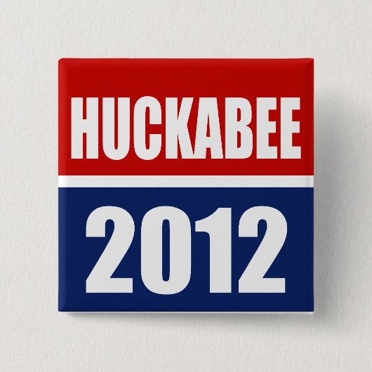 MIKE HUCKABEE 2012 VIERKANTE BUTTON 5,1 CM (Voorkant)
