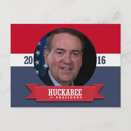 MIKE HUCKABEE 2016 BRIEFKAART (Voorkant)