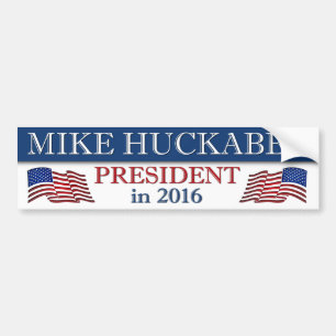 Mike Huckabee President 2016 Patriotic Bumpersticker