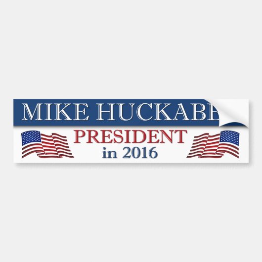Mike Huckabee President 2016 Patriotic Bumpersticker (Voorkant)