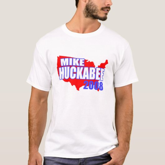 Mike Huckabee Red America 2008 T-shirt (Voorkant)