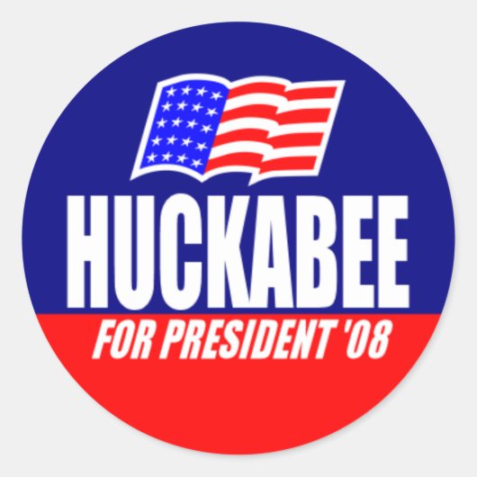 Mike Huckabee voor President 08 Stickers (Voorkant)