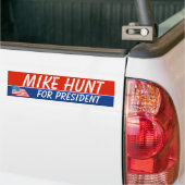 Mike Hunt Voor President Sjabloon Bumpersticker (Op Truck)