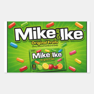 Mike & Ike snoepsticker Rechthoekige Sticker