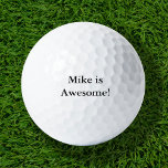Mike is Geweldige golfballen<br><div class="desc">Aangepast afgedrukte golfballen gepersonaliseerd met jouw naam en monogram of andere douanetekst. Klik aanpassen het om doopvonten en kleuren uit te geven of uw eigen tekst en afbeeldingen toe te voegen om unieke één van een soortgift te creëer.</div>