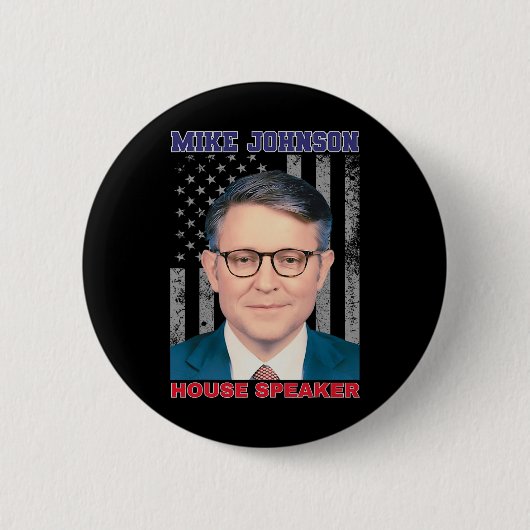 Mike Johnson New House Speaker American Usa Flag P Ronde Button 5,7 Cm (Voorkant)