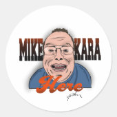Mike Kara hier Sticker (Voorkant)