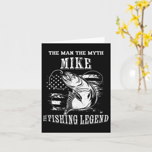 Mike Man Myth Viste Legend Persoonlijke naam Kaart (Gele Bloem)