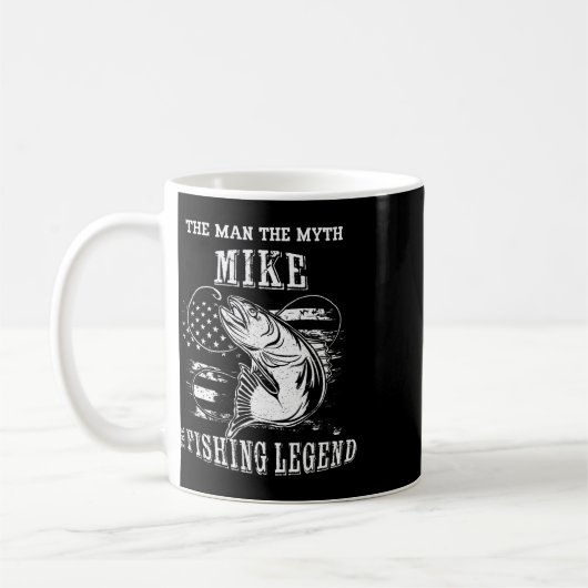 Mike Man Myth Viste Legend Persoonlijke naam Koffiemok (Links)
