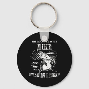 Mike Man Mythe Vislegend Personalized Naam Sleutelhanger