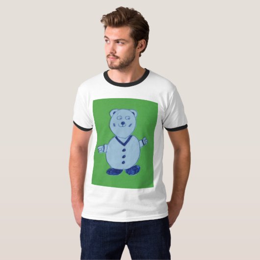 Mike Mannen Basic Ringer T-Shirt (Voorkant volledig)