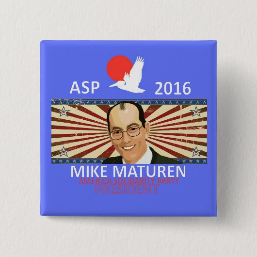 Mike Maturen ASP Vierkante Button 5,1 Cm (Voorkant)