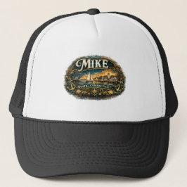Mike Mystic Connecticut Vintage Naamse Nautische D Trucker Pet