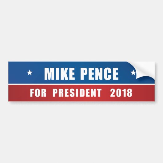 Mike Pence for President 2018 Bumpersticker (Voorkant)