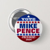 Mike Pence for President 2024 Campaign Button (Voorkant /achterkant)