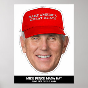 MIKE PENCE MAGA PET KNIPMASKER POSTER