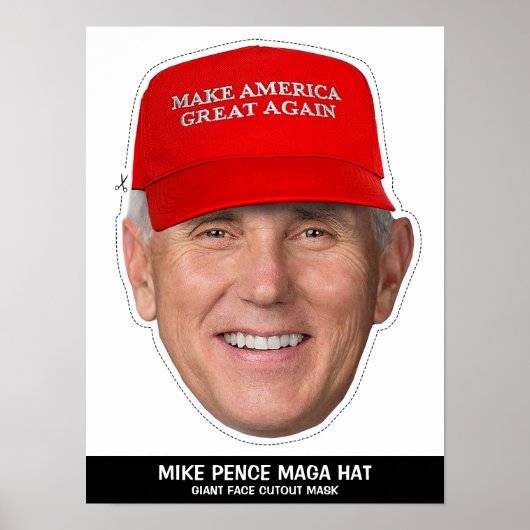 MIKE PENCE MAGA PET KNIPMASKER POSTER (Voorkant)