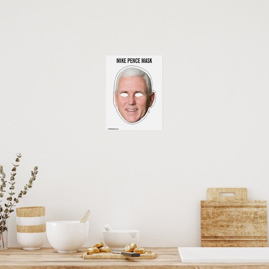 Mike Pence Mask Cutout Poster (Keuken)