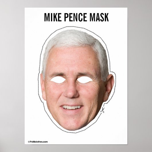 Mike Pence Mask Cutout Poster (Voorkant)