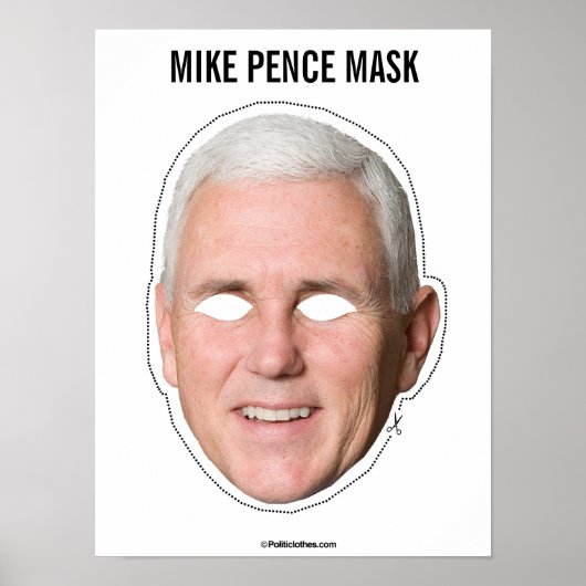 Mike Pence Mask Cutout Poster (Voorkant)