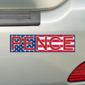 Mike Pence over Colorful American vlag Bumpersticker (Op auto)